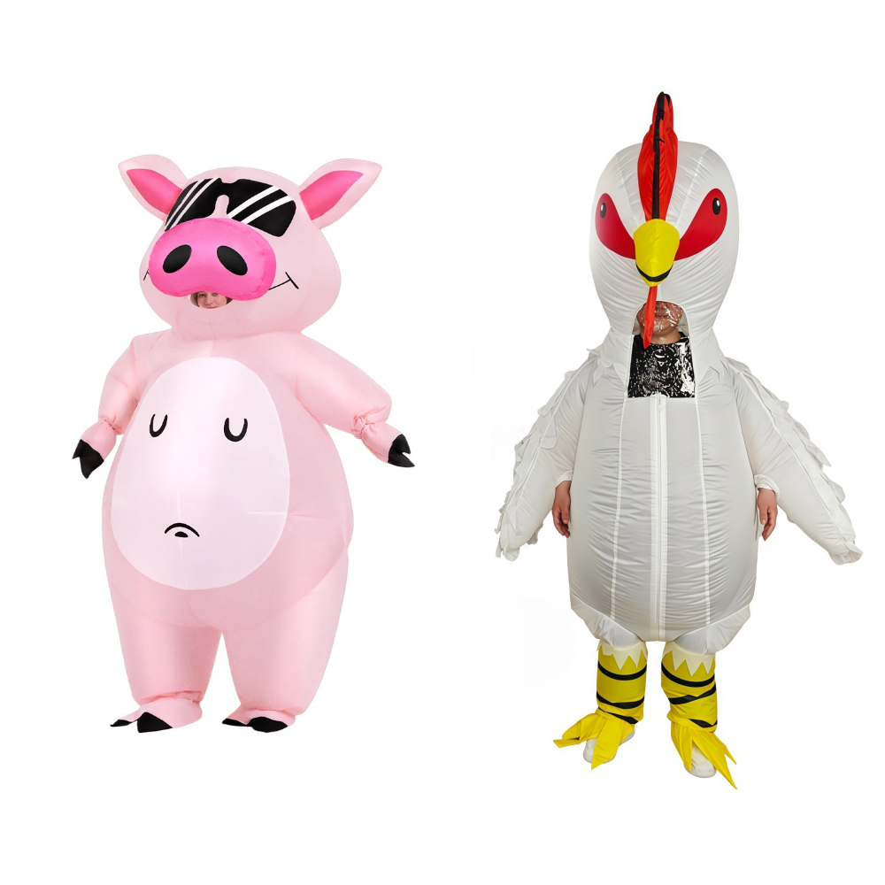 Costumes - Kostum Tiup Babi Kartun Hewan, Kostum
