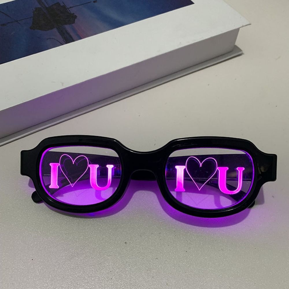 Glow In The Dark Party Glasses - Kacamata LED Efek Khusus Bercahaya Neon,
