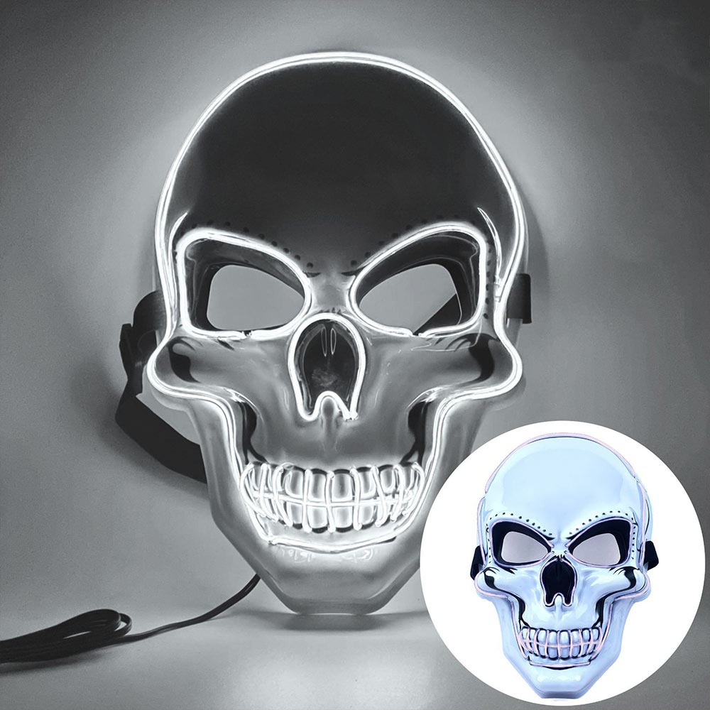 Led Purge Mask Halloween - Masker Tengkorak Halloween Horor Mode Kostum