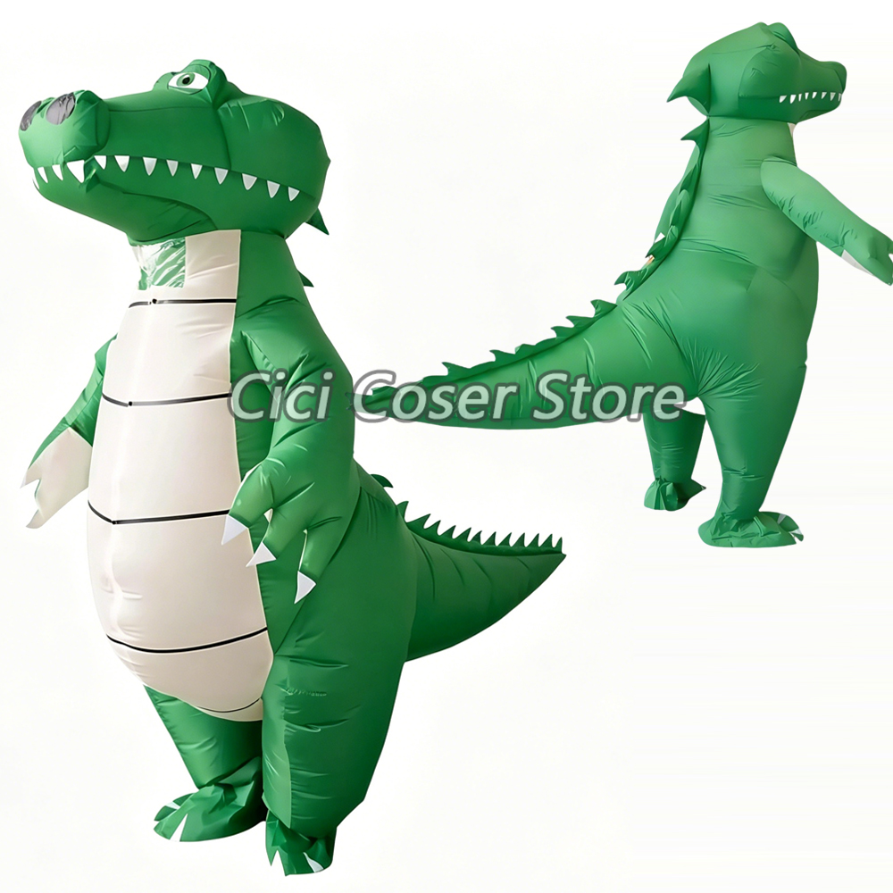 Inflatable Dinosaur Costume Adult - Kostum Dinosaurus Buaya Tiup Cosplay Halloween