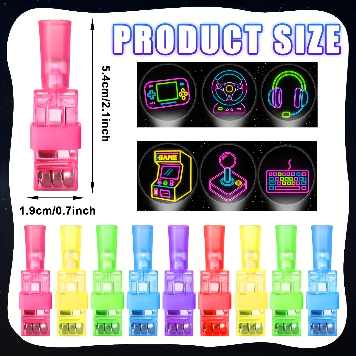 36 buah lampu LED jari, lampu  - Glow In The Dark Party Glasses ulasan dan harga