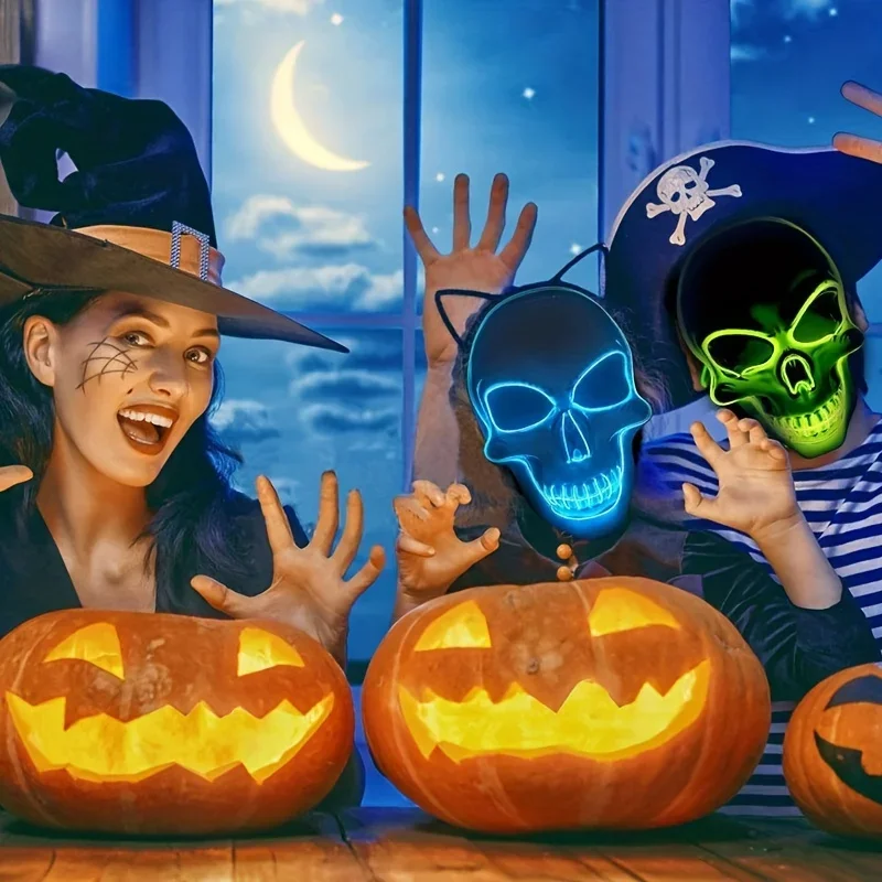 Topeng Tengkorak Horor Hallowe - Led Purge Mask Halloween ulasan dan harga