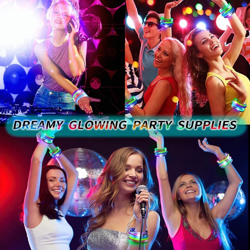 1-100 Buah Gelang Cahaya Akril - Glow In The Dark Party Glasses ulasan dan harga